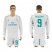 Real Madrid #9 Benzema White Home Long Sleeves Soccer Club Jersey