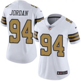 Nike New Orleans Saints #94 Cameron Jordan White Womens Stitched NFL Limited Rush Jersey