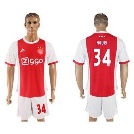 Ajax #34 Nouri Home Soccer Club Jersey