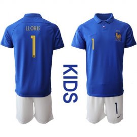 France #1 Lloris 100th Anniversary Edition Kid Soccer Country Jersey