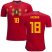 Belgium #18 Hazard Red Home Soccer Country Jersey