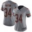 Nike Chicago Bears #34 Walter Payton Silver Womens Stitched NFL Limited Inverted Legend Jersey