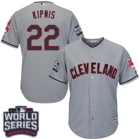 Cleveland Indians #22 Jason Kipnis Grey Road 2016 World Series Bound Stitched Youth MLB Jersey