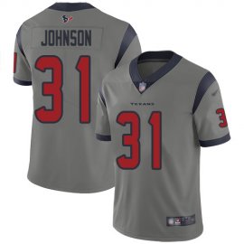Nike Houston Texans #31 David Johnson Gray Mens Stitched NFL Limited Inverted Legend Jersey