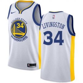 Mens Nike Golden State Warriors #34 Shaun Livingston White NBA Swingman Association Edition Jersey
