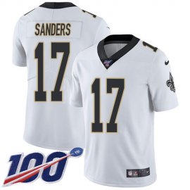 Nike New Orleans Saints #17 Emmanuel Sanders White Youth Stitched NFL 100th Season Vapor Untouchable Limited Jersey