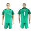 Chelsea #1 Cech Green Goalkeeper Soccer Club Jersey