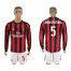 AC Milan #5 Bonaventura Home Long Sleeves Soccer Club Jersey