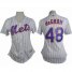 New York Mets #48 Jacob deGrom White(Blue Strip) Womens Home Stitched MLB Jersey