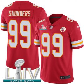 Nike Kansas City Chiefs #99 Khalen Saunders Red Super Bowl LIV 2020 Team Color Mens Stitched NFL Vapor Untouchable Limited Jersey