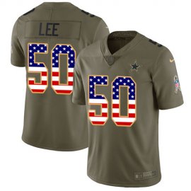 Nike Dallas Cowboys #50 Sean Lee Olive/USA Flag Youth Stitched NFL Limited 2017 Salute to Service Jersey