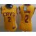 Cheap Women Cleveland Cavaliers 2 Kyrie Irving Yellow Revolution 30 Swingman NBA Jerseys