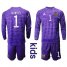 Russia #1 Akinfeev Purple Goalkeeper Long Sleeves Kid Soccer Country Jersey