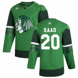 Chicago Blackhawks #20 Brandon Saad Mens Adidas 2020 St. Patricks Day Stitched NHL Jersey Green.jpg.jpg