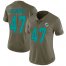 Nike Miami Dolphins #47 Kiko Alonso Olive Womens Stitched NFL Limited 2017 Salute to Service Jersey