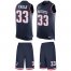 Nike New England Patriots #33 Kevin Faulk Navy Blue Team Color Mens Stitched NFL Limited Tank Top Suit Jersey