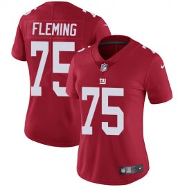 Nike New York Giants #75 Cameron Fleming Red Alternate Womens Stitched NFL Vapor Untouchable Limited Jersey