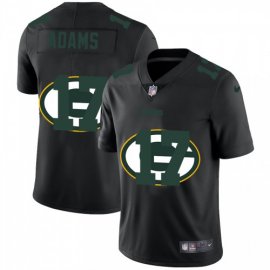 Green Bay Packers #17 Davante Adams Mens Nike Team Logo Dual Overlap Limited NFL Jersey Black