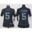 Nike Baltimore Ravens #5 Joe Flacco Black Impact Womens Stitched NFL Limited Jersey