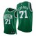 Nike Boston Celtics #71 Dennis Schroder Mens 2021-22 75th Diamond Anniversary NBA Jersey Green Mens