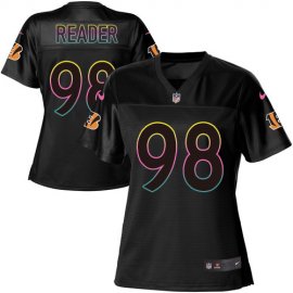 Nike Cincinnati Bengals #98 D.J. Reader Black Womens NFL Fashion Game Jersey