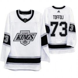 Los Angeles Kings #73 Tyler Toffoli Mens Adidas 2019-20 Heritage White Throwback 90s NHL Jersey