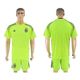 Argentina Blank Shiny Green Goalkeeper Soccer Country Jersey