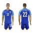 Brazil #22 Coutonho Blue Soccer Country Jersey