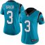 Nike Carolina Panthers #3 Will Grier Blue Womens Stitched NFL Limited Rush Jersey