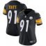 Nike Pittsburgh Steelers #91 Stephon Tuitt Black Team Color Womens Stitched NFL Vapor Untouchable Limited Jersey