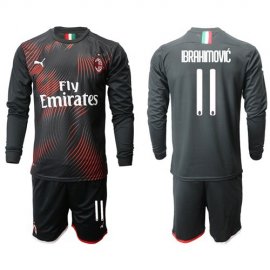 AC Milan #11 Brahimovic Third Long Sleeves Soccer Club Jersey