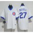 Chicago Cubs #27 Addison Russell White(Blue Strip) Cooperstown Stitched Youth MLB Jersey