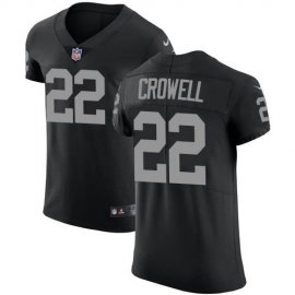 Nike Las Vegas Raiders #22 Isaiah Crowell Black Team Color Mens Stitched NFL Vapor Untouchable Elite Jersey