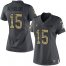 Nike Las Vegas Raiders #15 Nelson Agholor Black Womens Stitched NFL Limited 2016 Salute to Service Jersey