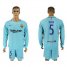 Barcelona #5 Sergio Away Long Sleeves Soccer Club Jersey