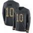 Nike Green Bay Packers #10 Jordan Love Anthracite Salute to Service Mens Stitched NFL Limited Therma Long Sleeve Jersey