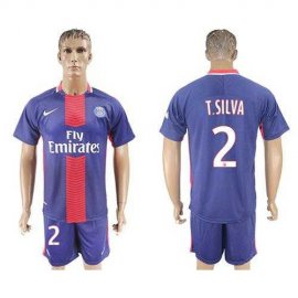 Paris Saint-Germain #2 T.Silva Home Soccer Club Jersey