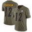 Nike Pittsburgh Steelers #12 Terry Bradshaw Olive Mens Stitched NFL Limited 2017 Salute to Service Jersey