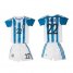 Argentina #22 Lavezzi Home Kid Soccer Country Jersey
