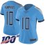 Nike Tennessee Titans #10 Adam Humphries Light Blue Alternate Womens Stitched NFL 100th Season Vapor Limited Jersey