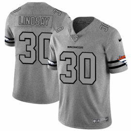 Denver Broncos #30 Phillip Lindsay Mens Nike Gray Gridiron II Vapor Untouchable Limited NFL Jersey