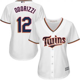 Minnesota Twins #12 Jake Odorizzi White Home Womens Stitched MLB Jersey