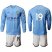 Manchester City #19 Sane Home Long Sleeves Soccer Club Jersey