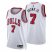 Nike Chicago Bulls #7 Troy Brown White Mens 2021-22 NBA 75th Anniversary Diamond Swingman Jersey – Association Edition Mens