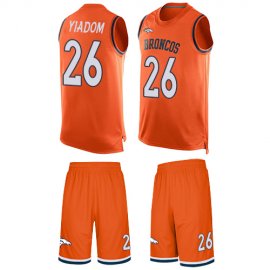 Nike Denver Broncos #26 Isaac Yiadom Orange Team Color Mens Stitched NFL Limited Tank Top Suit Jersey