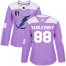 Adidas Tampa Bay Lightning #88 Andrei Vasilevskiy Purple Authentic 2022 Stanley Cup Final Patch Womens Fights Cancer Stitched NHL Jersey Womens
