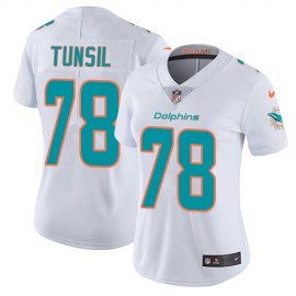 Nike Miami Dolphins #78 Laremy Tunsil White Womens Stitched NFL Vapor Untouchable Limited Jersey