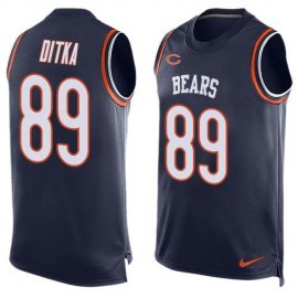 Nike Chicago Bears #89 Mike Ditka Navy Blue Team Color Mens Stitched NFL Limited Tank Top Jersey