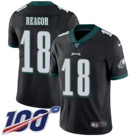 Nike Philadelphia Eagles #18 Jalen Reagor Black Alternate Youth Stitched NFL 100th Season Vapor Untouchable Limited Jersey
