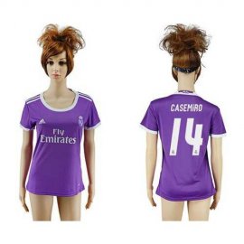 Womens Real Madrid #14 Casemiro Away Soccer Club Jersey